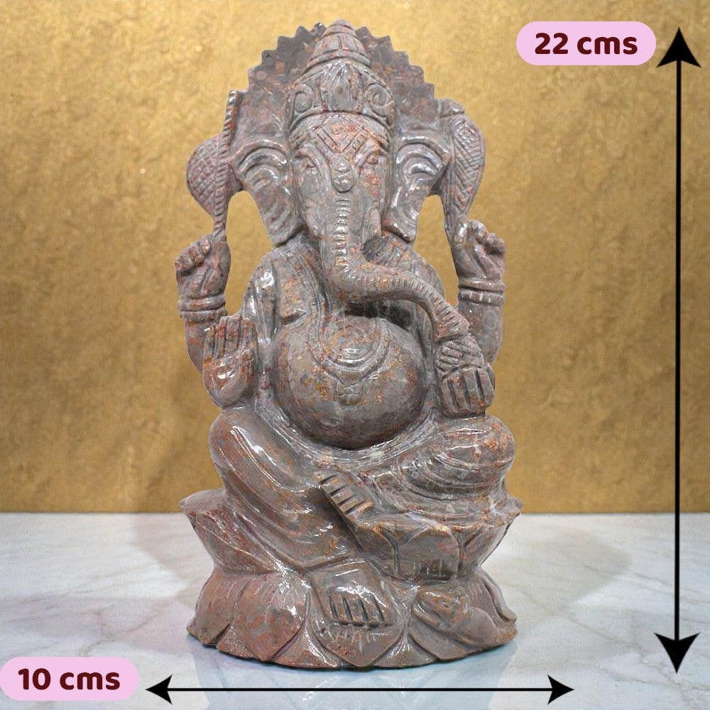 1.71kgs Ganesha Idol in Jasper Gemstone