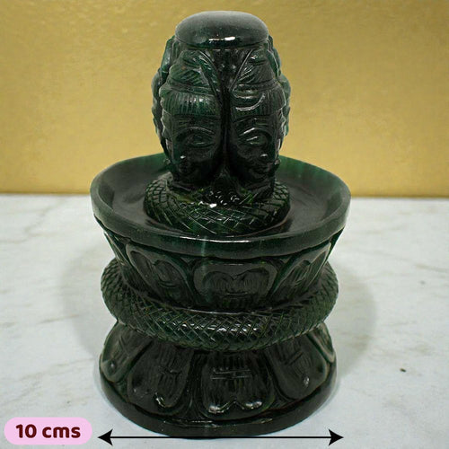 1.74kgs Shiv Linga in Green Jade Gemstone