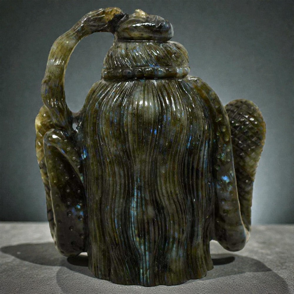 1.84kgs Lord Shiva Idol in Labradorite Gemstone
