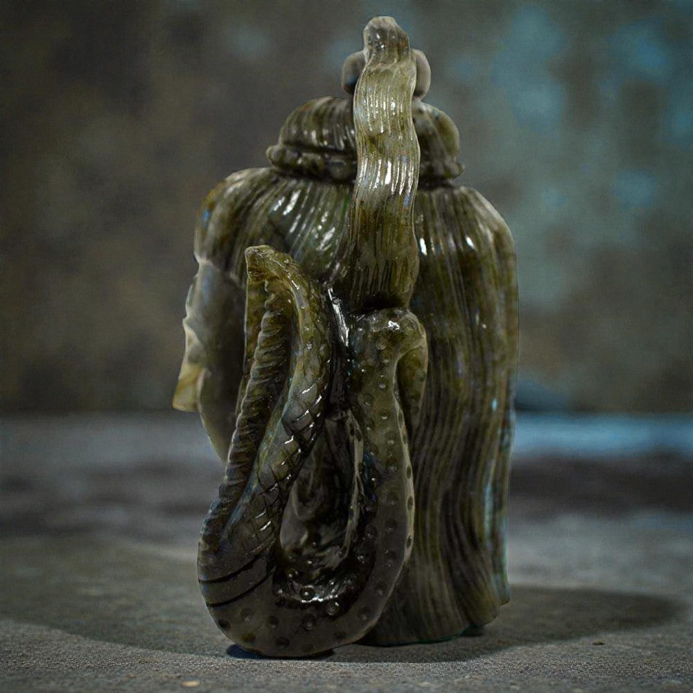 1.84kgs Lord Shiva Idol in Labradorite Gemstone