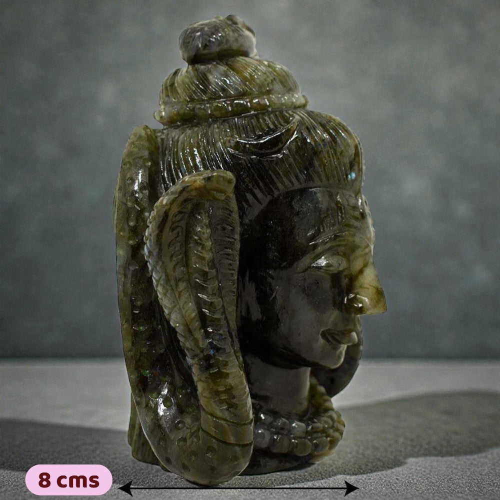 1.84kgs Lord Shiva Idol in Labradorite Gemstone