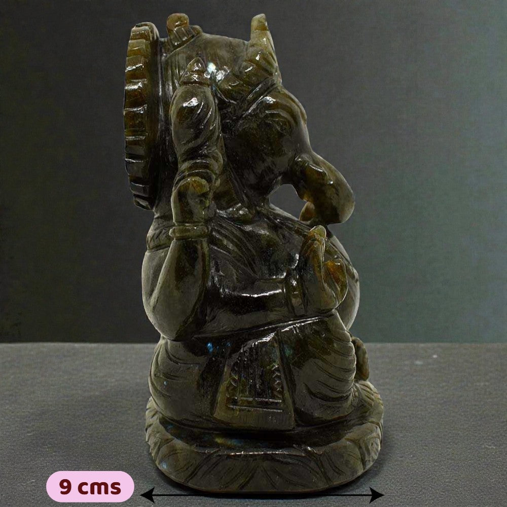 2.14kgs Ganesha Idol in Labradorite Gemstone