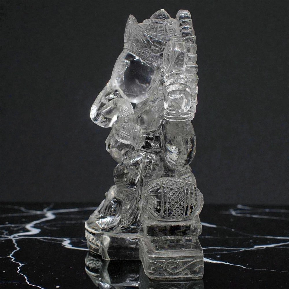 3.78kgs Ganesha Idol in Crystal (Sphatik) Gemstone