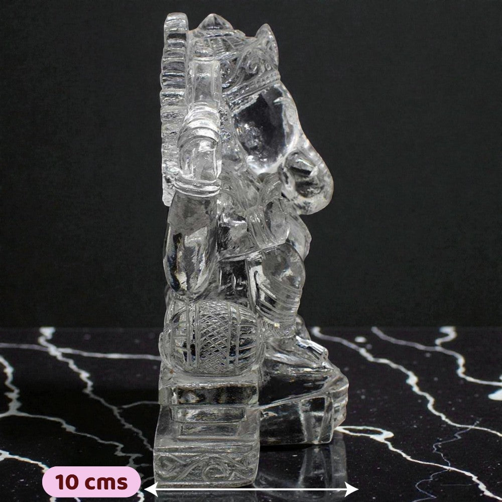 3.78kgs Ganesha Idol in Crystal (Sphatik) Gemstone