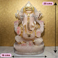 4.17kgs Ganesha Idol in Rose Quartz Gemstone