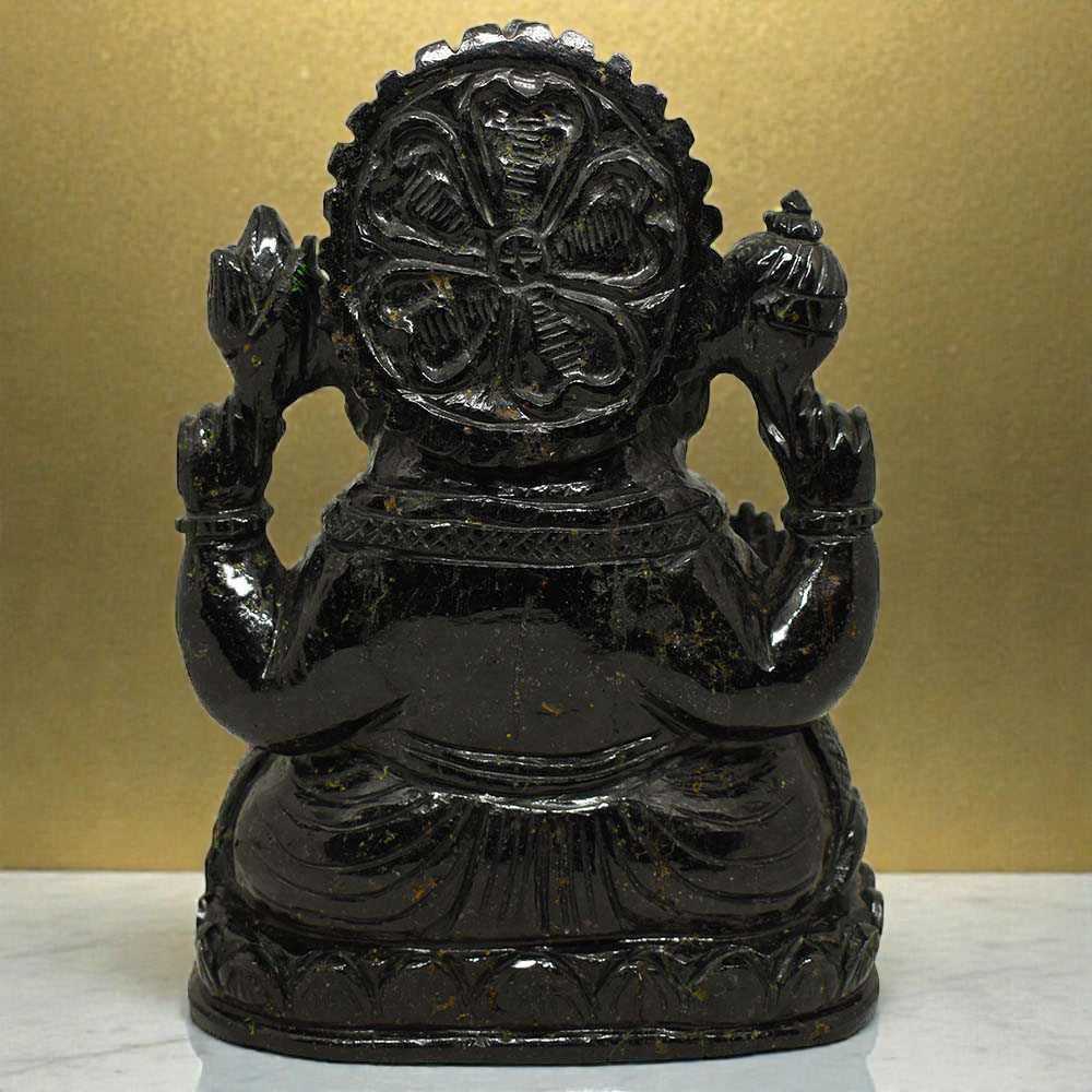 4.97kgs Ganesha Idol in Black Tourmaline Gemstone