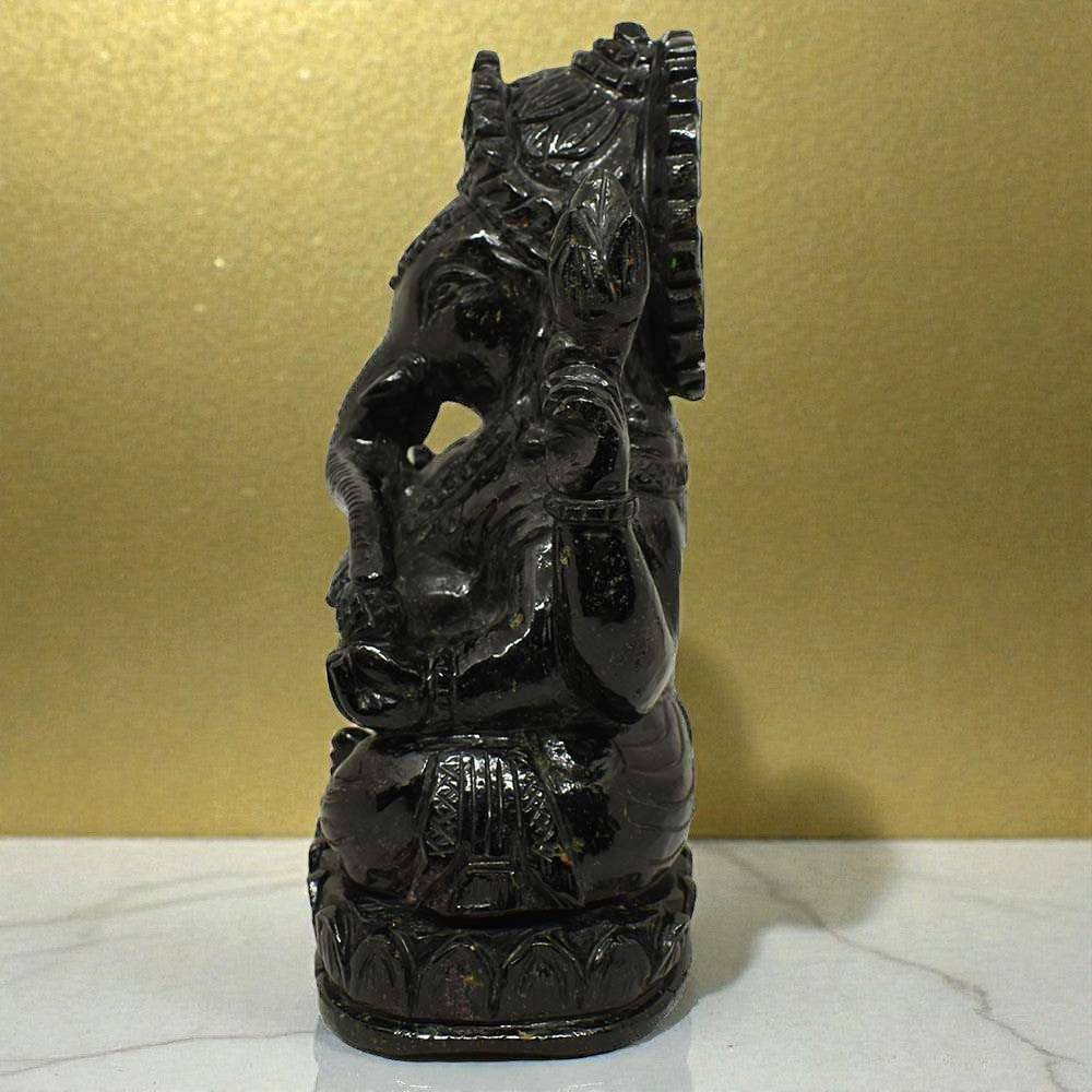 4.97kgs Ganesha Idol in Black Tourmaline Gemstone