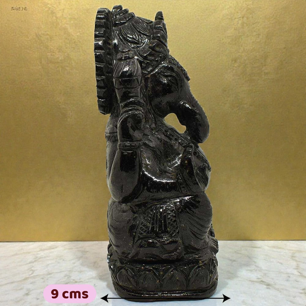 4.97kgs Ganesha Idol in Black Tourmaline Gemstone