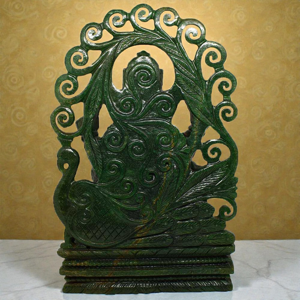 5.63kgs Ganesha Idol in Green Jade Gemstone