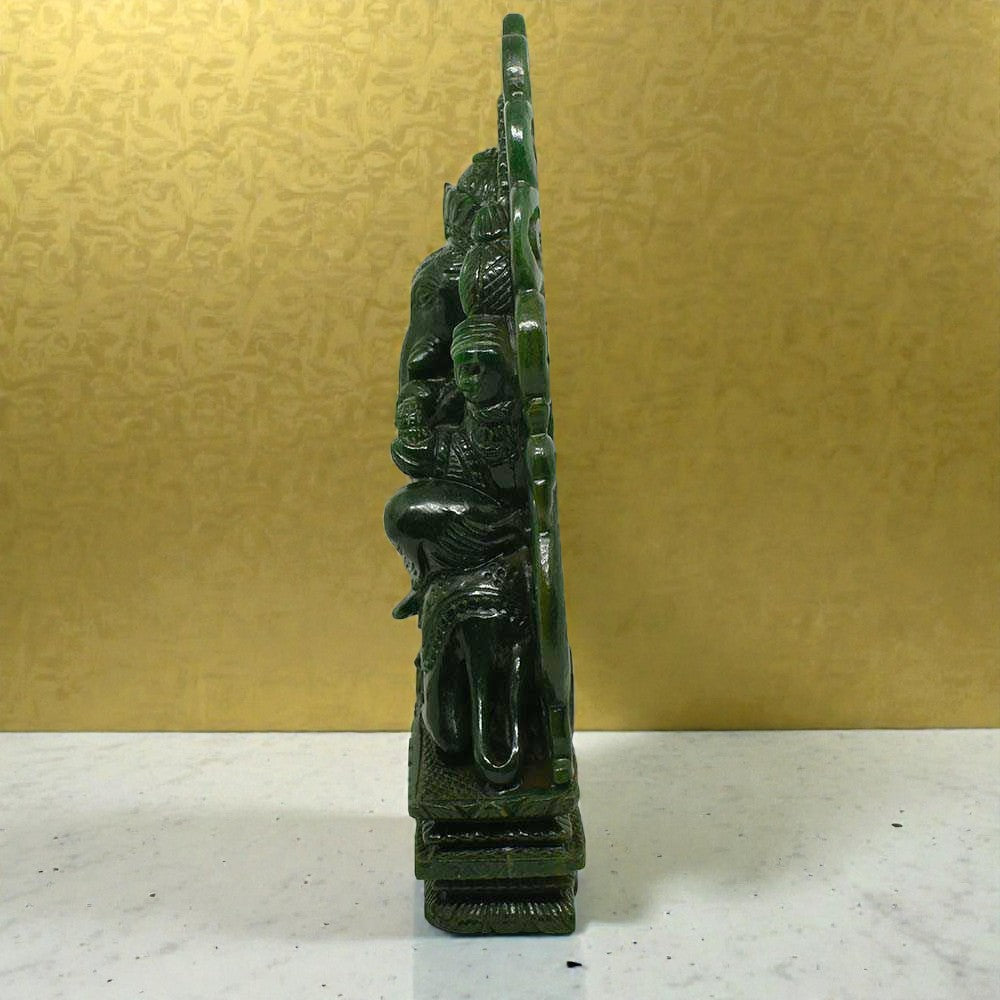 5.63kgs Ganesha Idol in Green Jade Gemstone