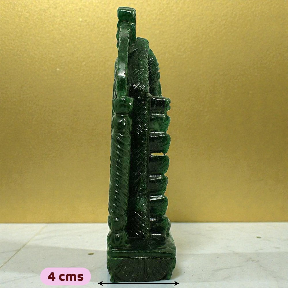 926gms Lord Balaji Idol in Green Jade Gemstone