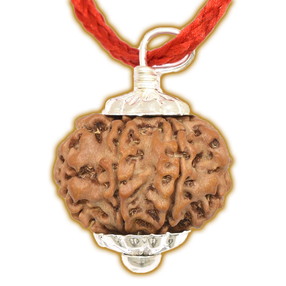 8 Mukhi Rudraksha Nepal Silver Pendant